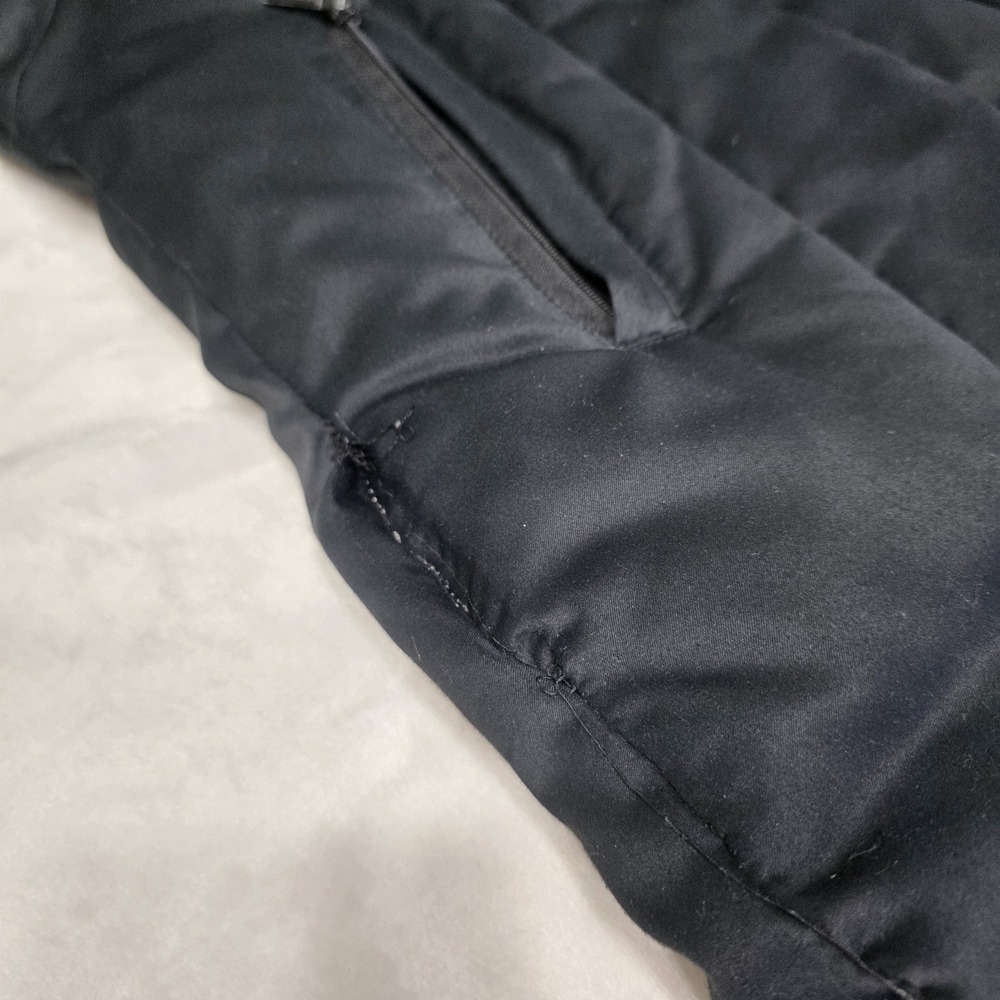 CALVIN KLEIN Black Womens Size Large Long Duck Down Quilted Hooded Puffer Coat - Picture 3 of 11